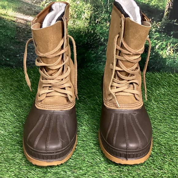 Sorel Leather Ice Pac Winter Snow Duck Lace Up Boots 9 - Picture 2 of 10